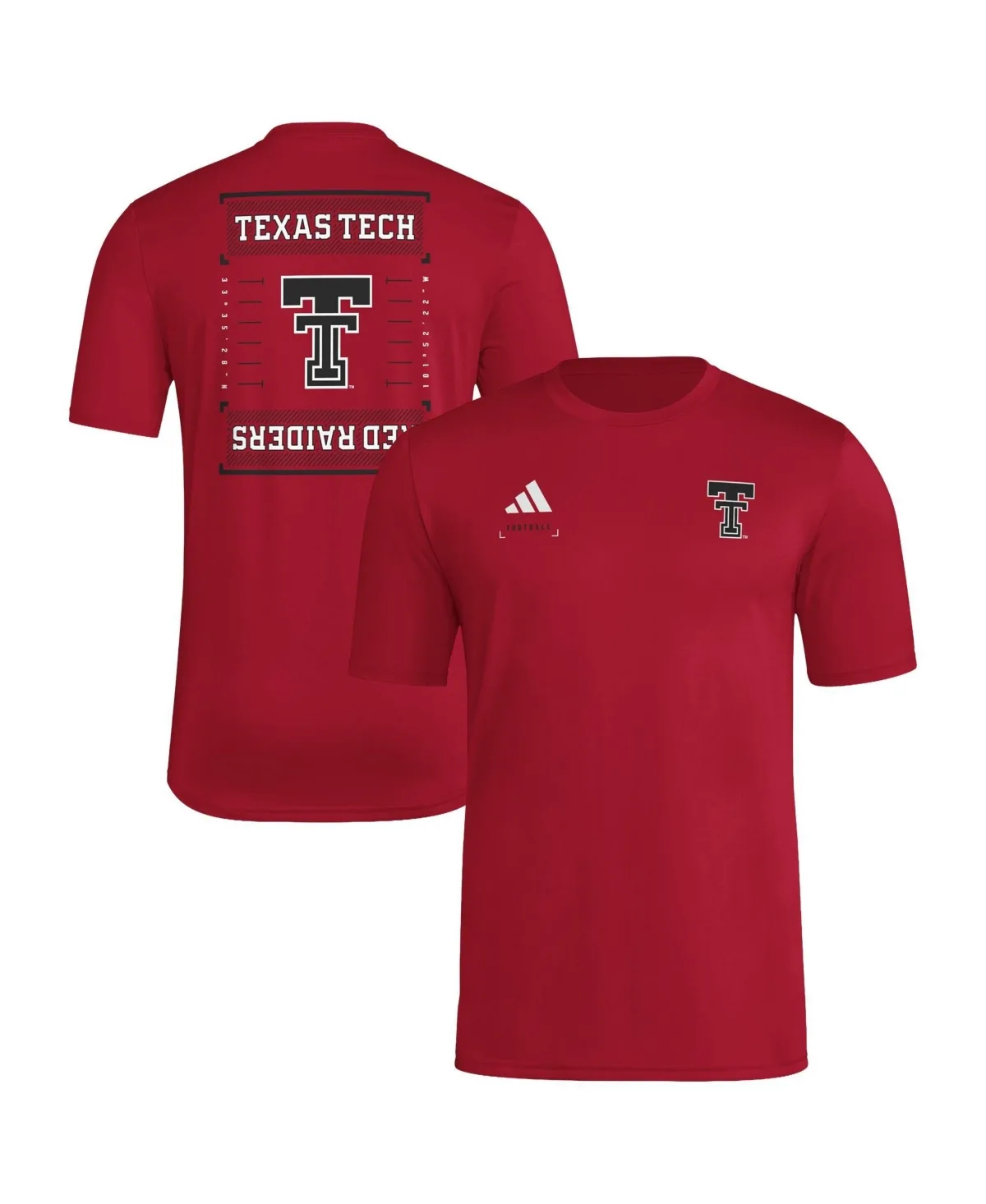 Texas Tech Red Raiders Locker Football Icon Screen-Print Graphics T-Shirt by adidas