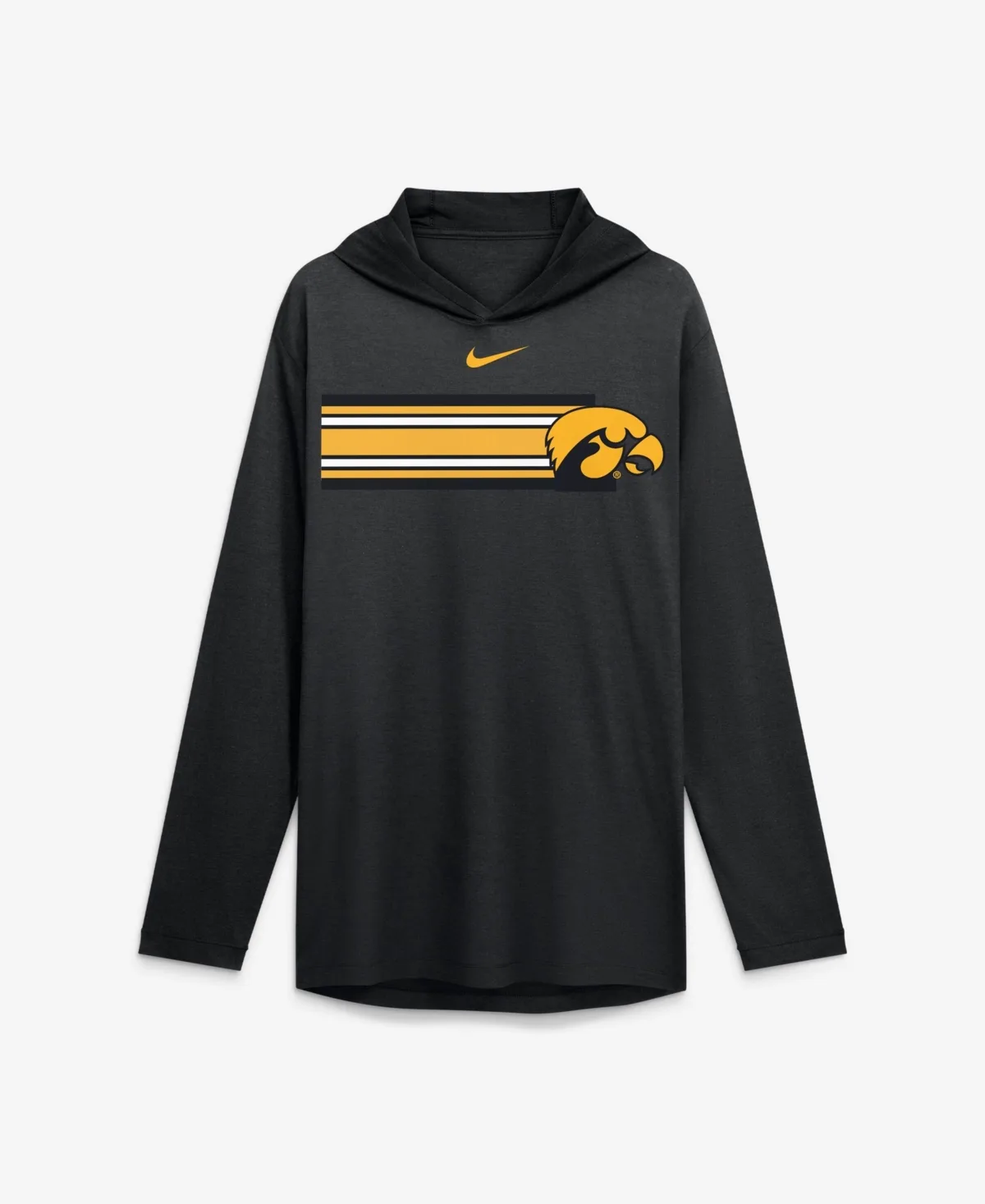 Iowa Hawkeyes Primetime Pattern Hooded Long Sleeve T-Shirt by Nike
