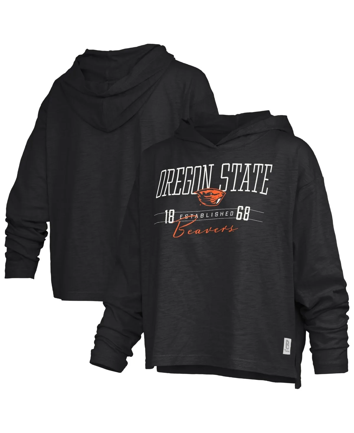Oregon State Beavers Castillo Slub Waist Length Long-Sleeve Hoodie by Pressbox