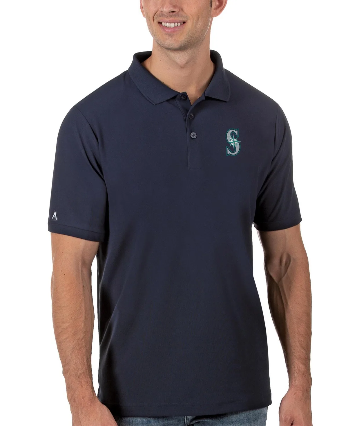 Seattle Mariners Legacy Pique Polo Shirt by Antigua