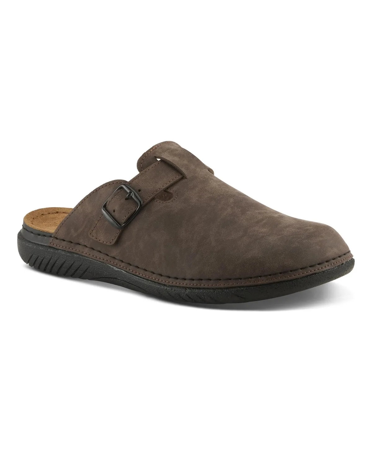 Garmen Faux Suede Open Back Clogs by Spring Step