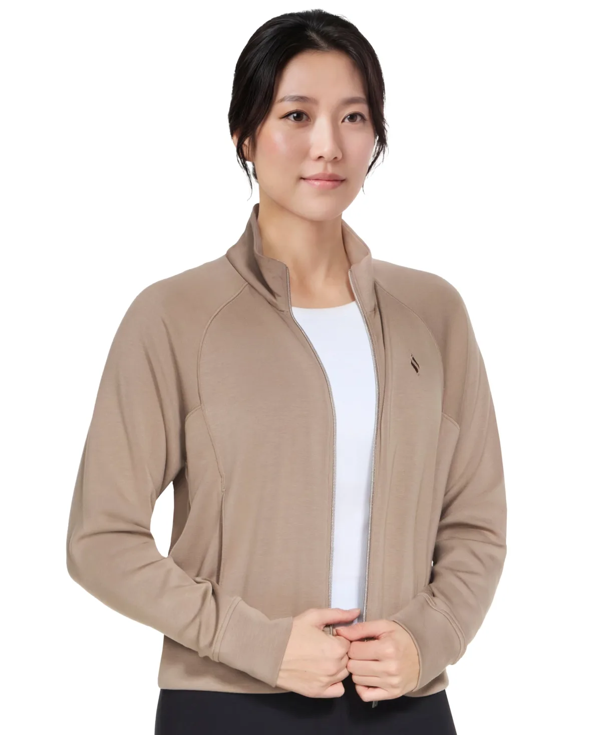 Cozy Luxe Full-Zip Mock-Neck Jacket by Skechers