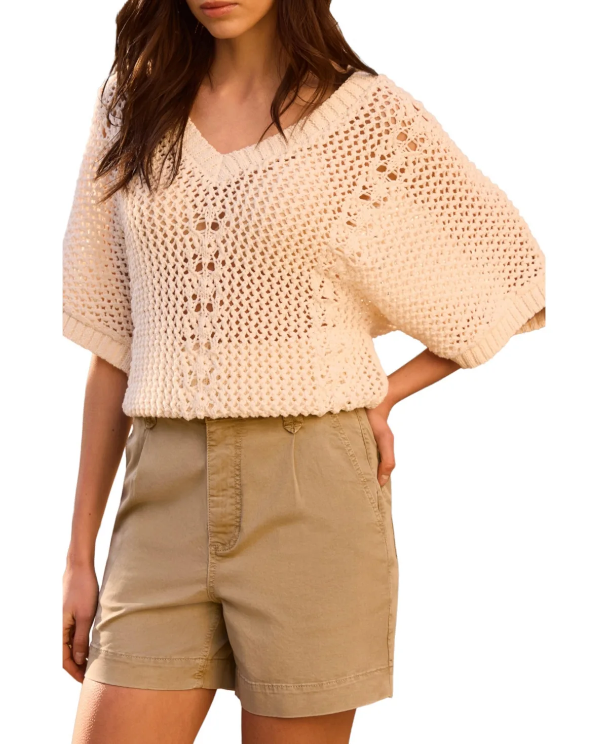 Open Knit Crochet Top by Mint Velvet