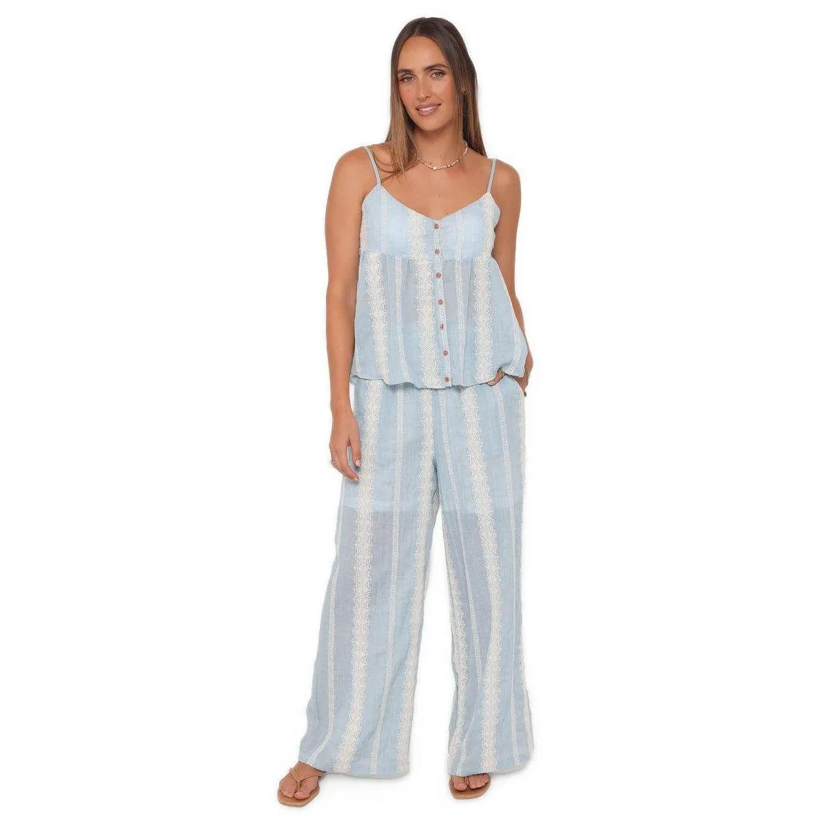 Mila Embroidered Pant Set by Petal and Pup