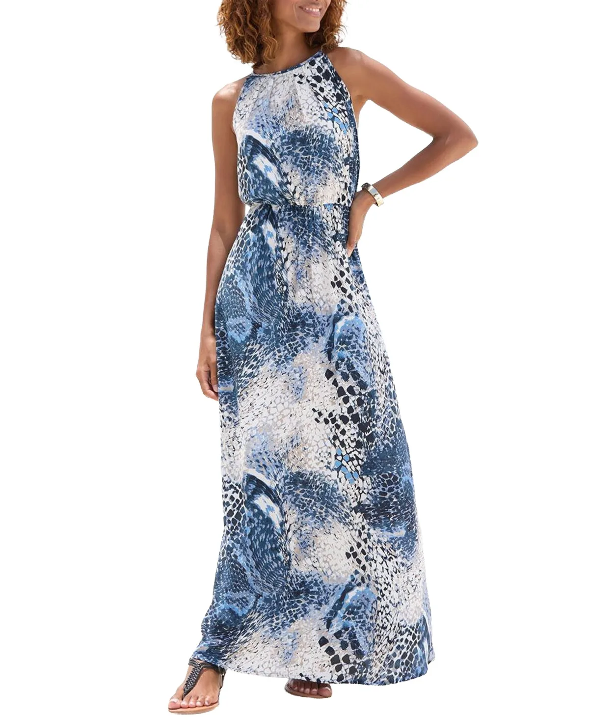High Neck Sleeveless Maxi Dress by Lascana