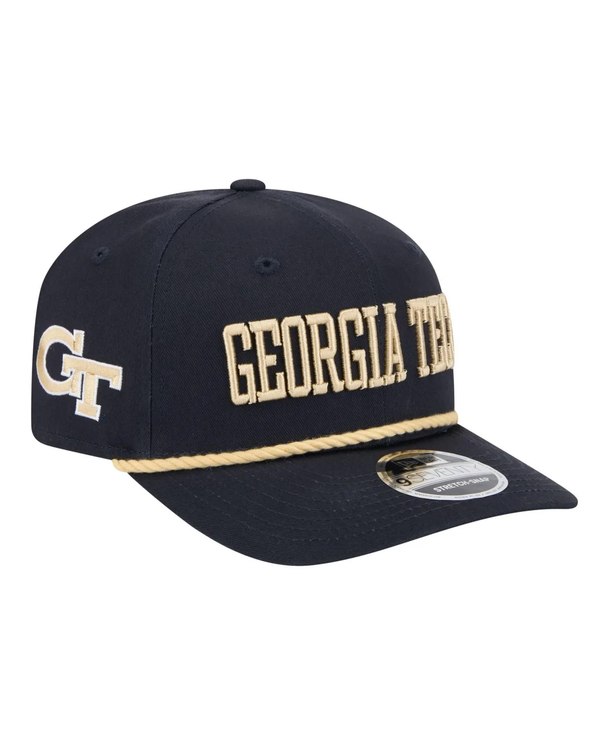 Georgia Tech Yellow Jackets 9SEVENTY Wordmark Rope Embellishment Stretch-Snap Baseball Cap by New Era