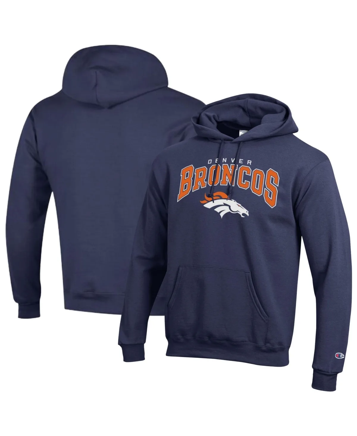 Denver Broncos Power Blend Arch Over Logo Hoodie