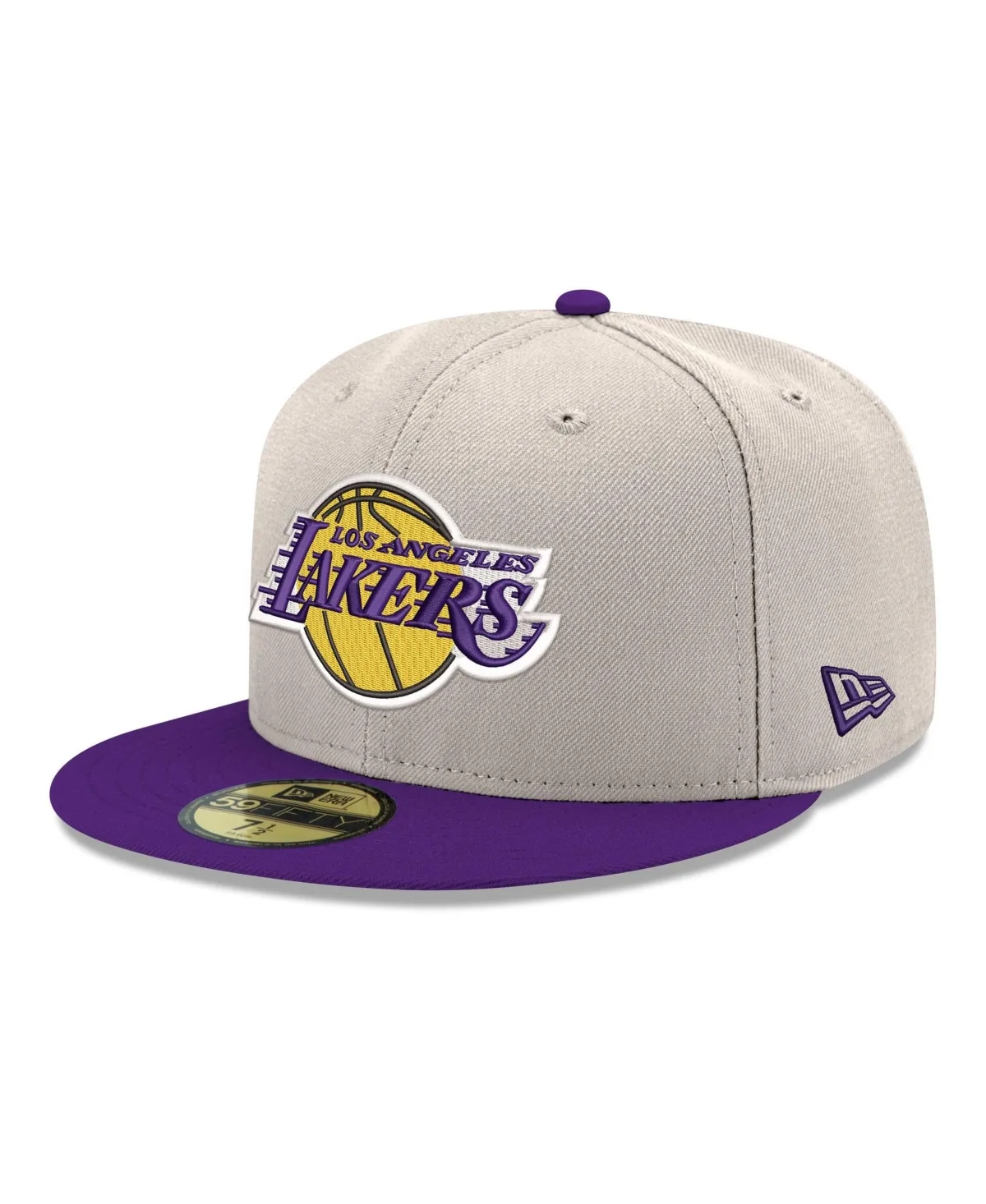 Los Angeles Lakers Chrome Structured Fit Fitted Hat by New Era