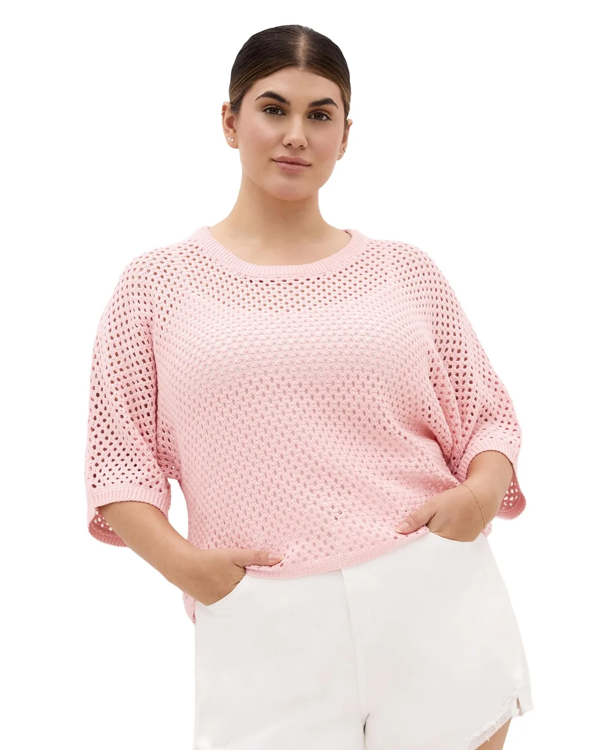 Crochet Knit Top by City Chic