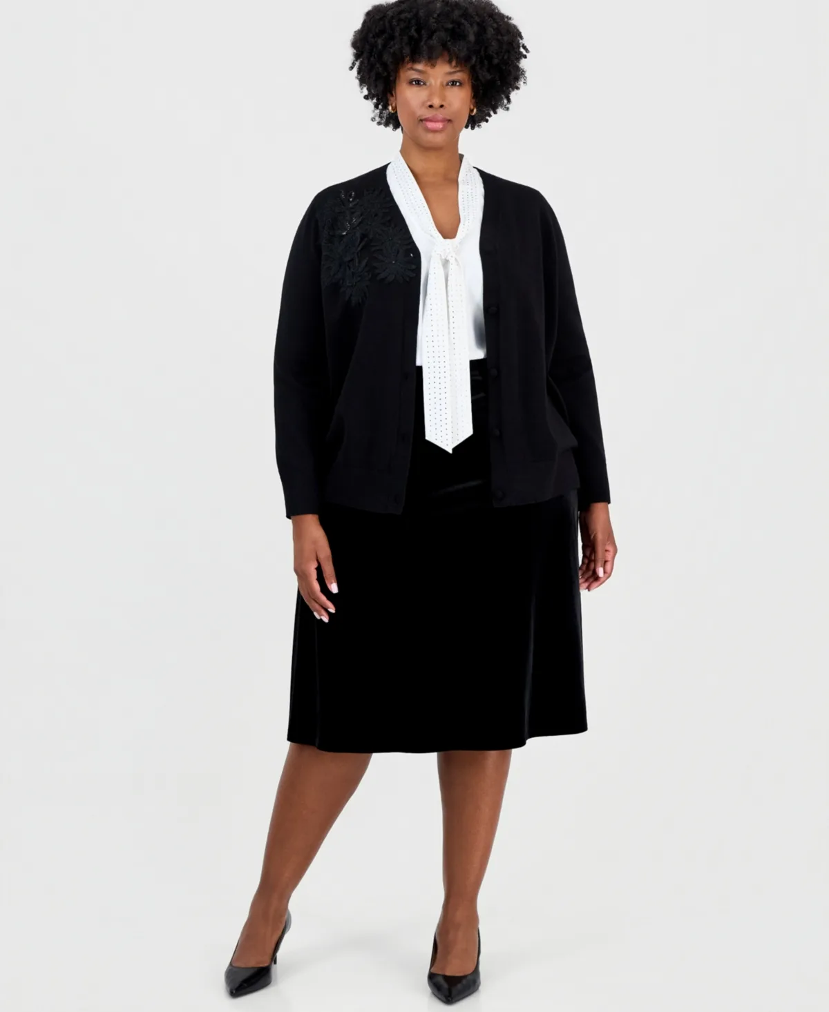 Velvet Midi Skirt by Kasper