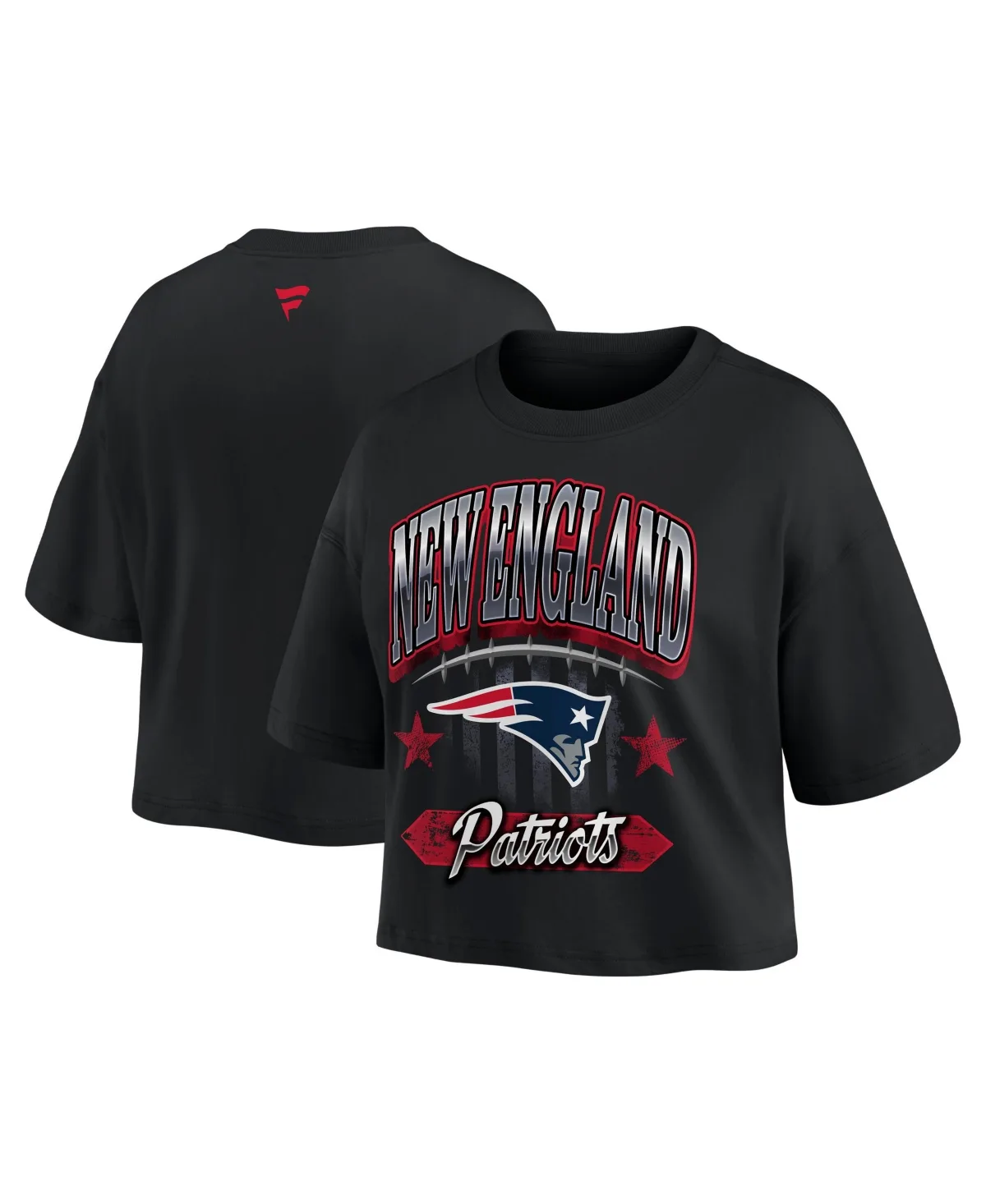 Americana New England Patriots Cropped T-Shirt by Fanatics