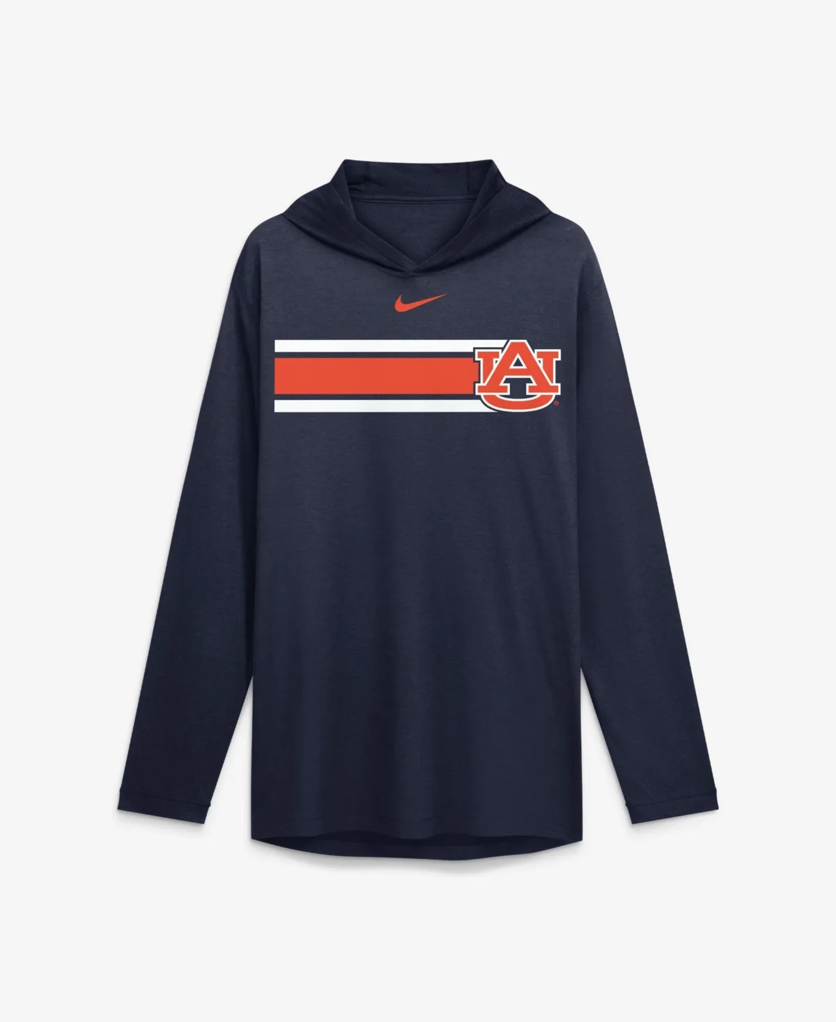 Auburn Tigers Primetime Pattern Dri-Fit Tri-Blend Long Sleeve Hooded T-Shirt by Nike