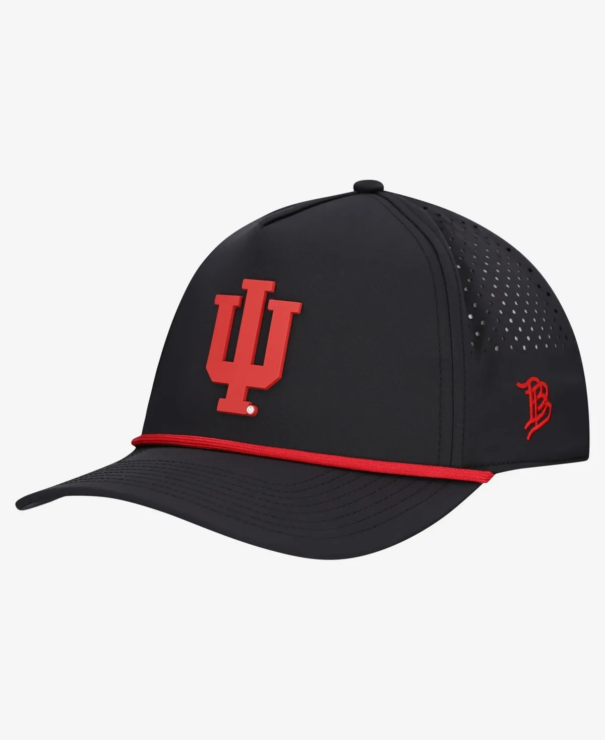 Indiana Hoosiers Rope Heat-Sealed Silicone Graphics Adjustable Baseball Cap by Branded Bills