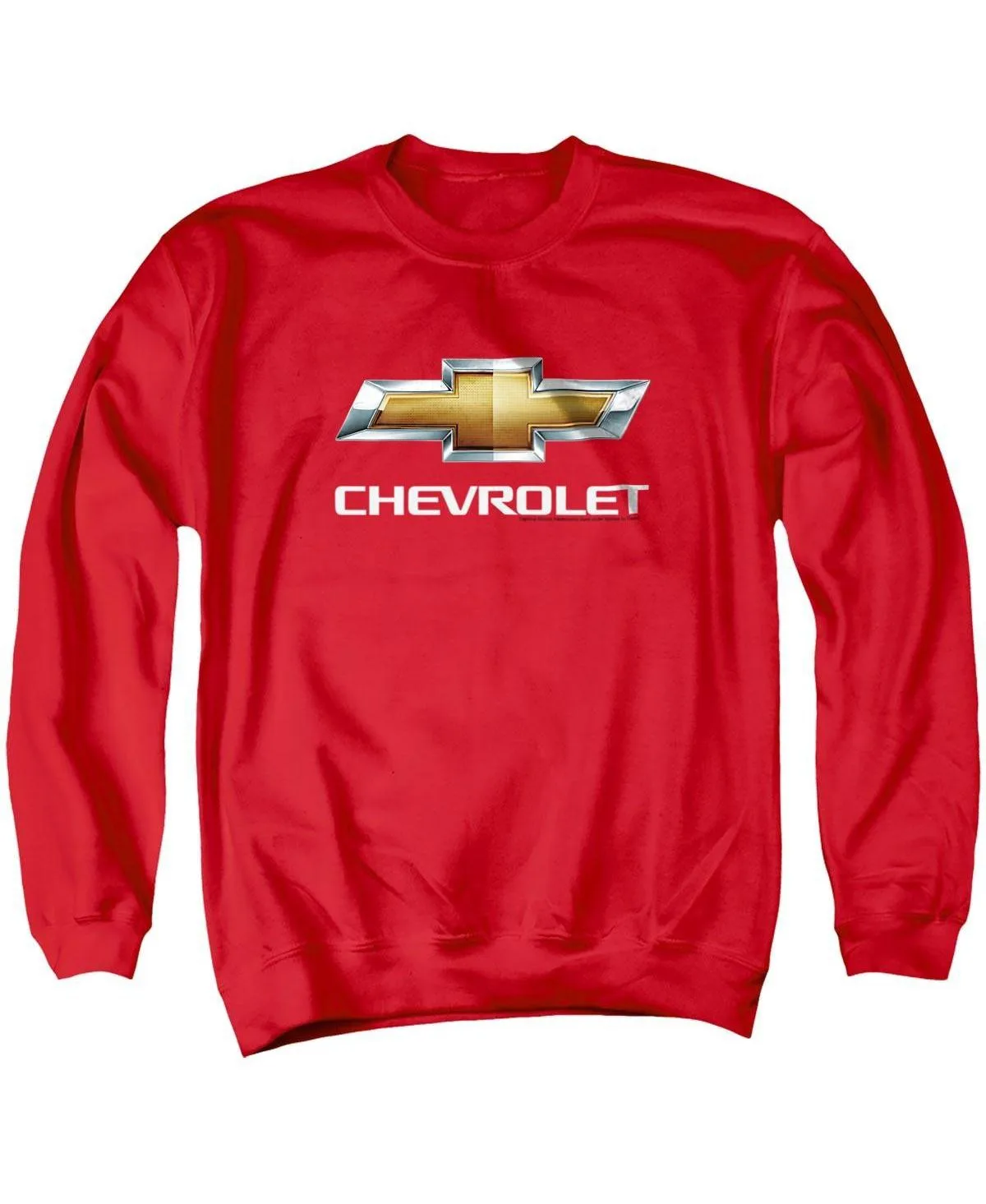 Chevrolet Chevy Bowtie Stacked Long-Sleeve Graphic Crewneck Sweatshirt by Corvette