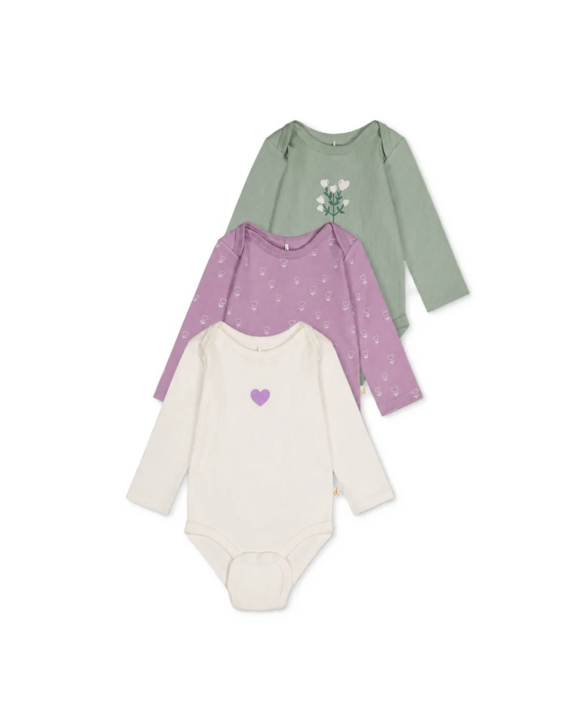 Long-Sleeve Onesies, 3-Pack by Deux Par Deux