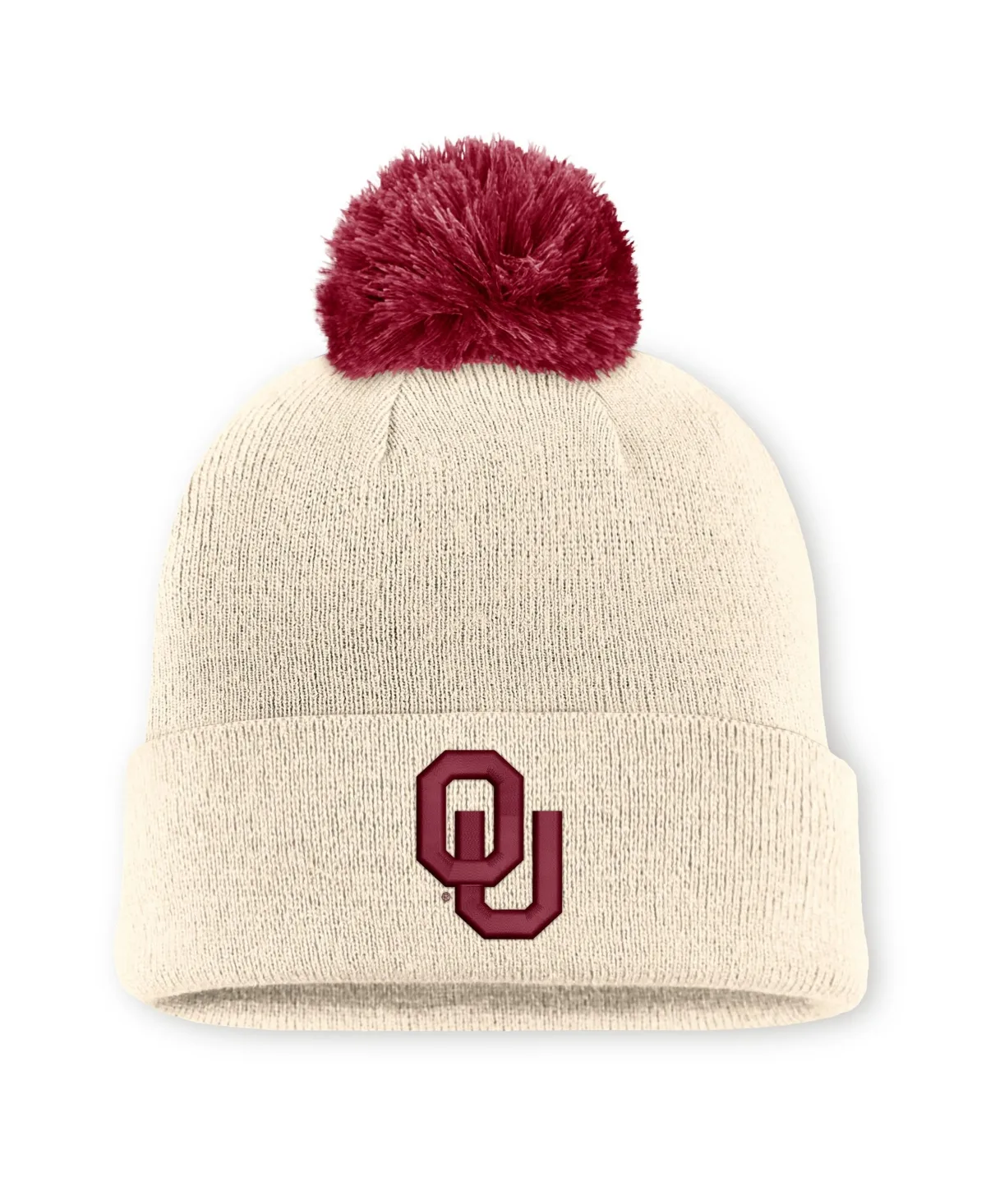 Oklahoma Sooners Campus Prep Script Cuffed Knit Hat with Pom by Jordan