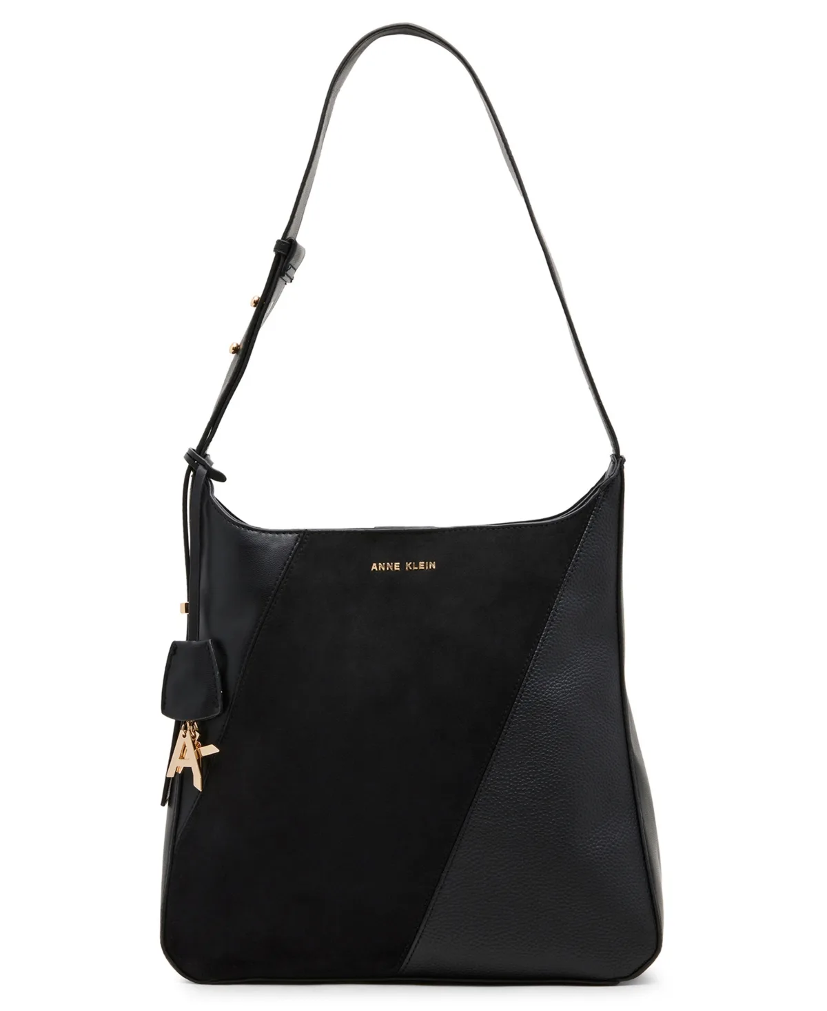Large Polyurethane Multi-Pieced Hobo Handbag by Anne Klein