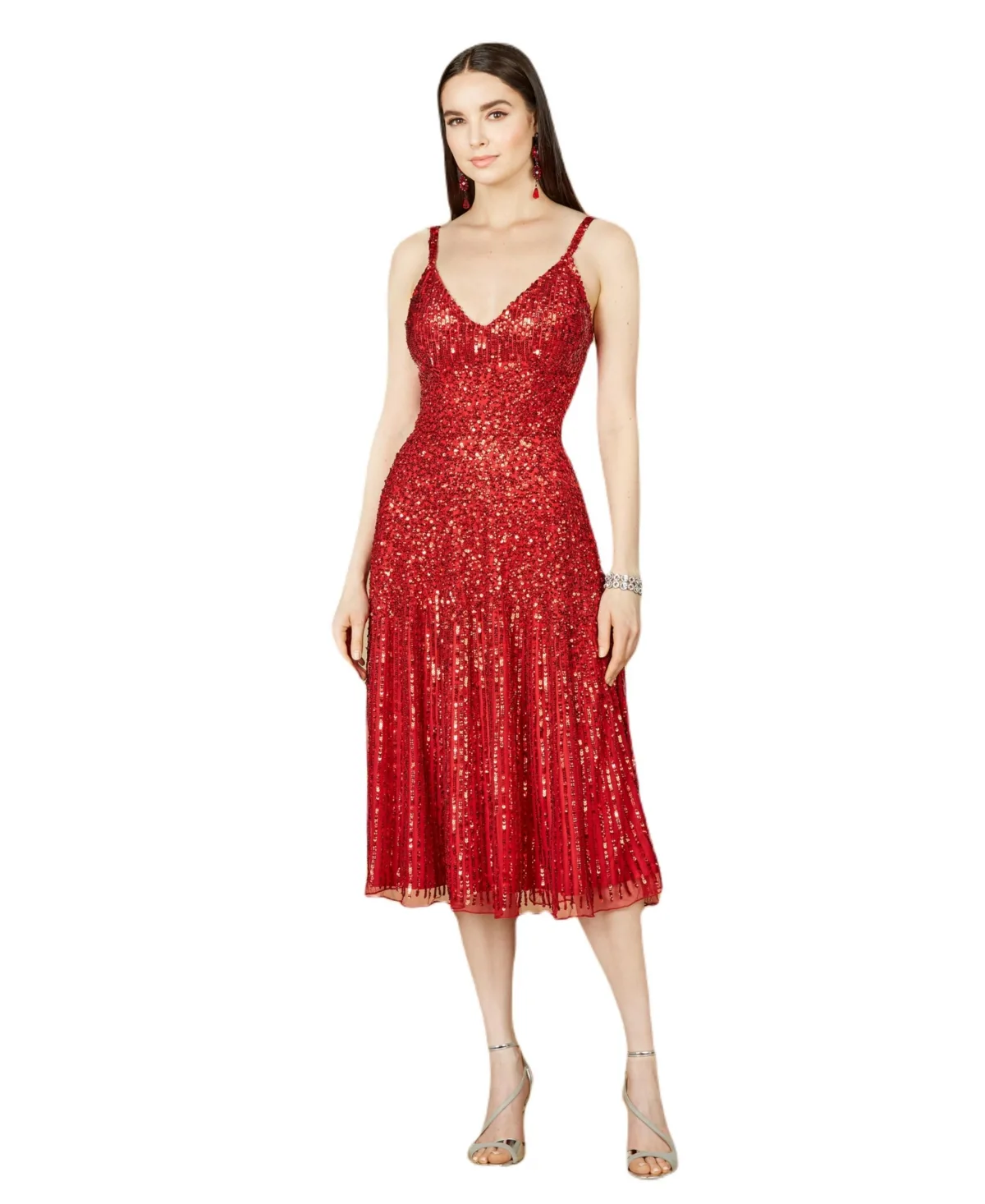 Flowing, Sequin Midi Dress by Lara