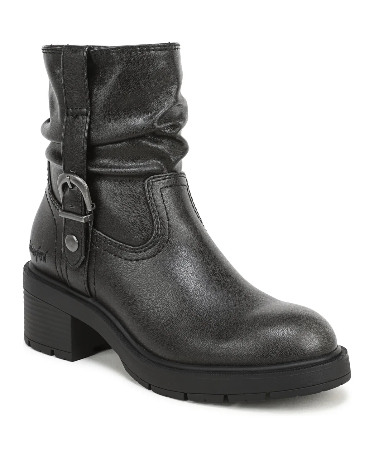 Finley Rugged Block Heel Faux Leather Boots by Blowfish Malibu