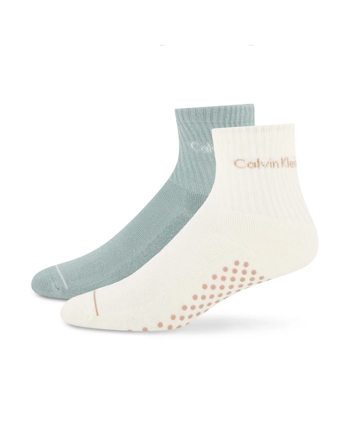 Non-Slip Cushioned Athletic Socks, 2-Pack by Calvin Klein