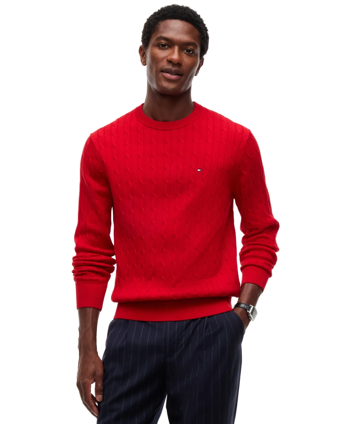 Classic Cable Crewneck Sweater
