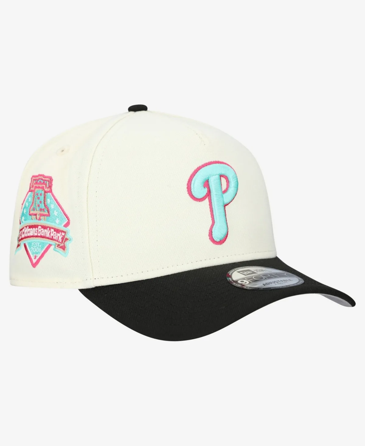 Philadelphia Phillies 9FORTY A-Frame Stadium Chrome Adjustable Baseball Cap by New Era