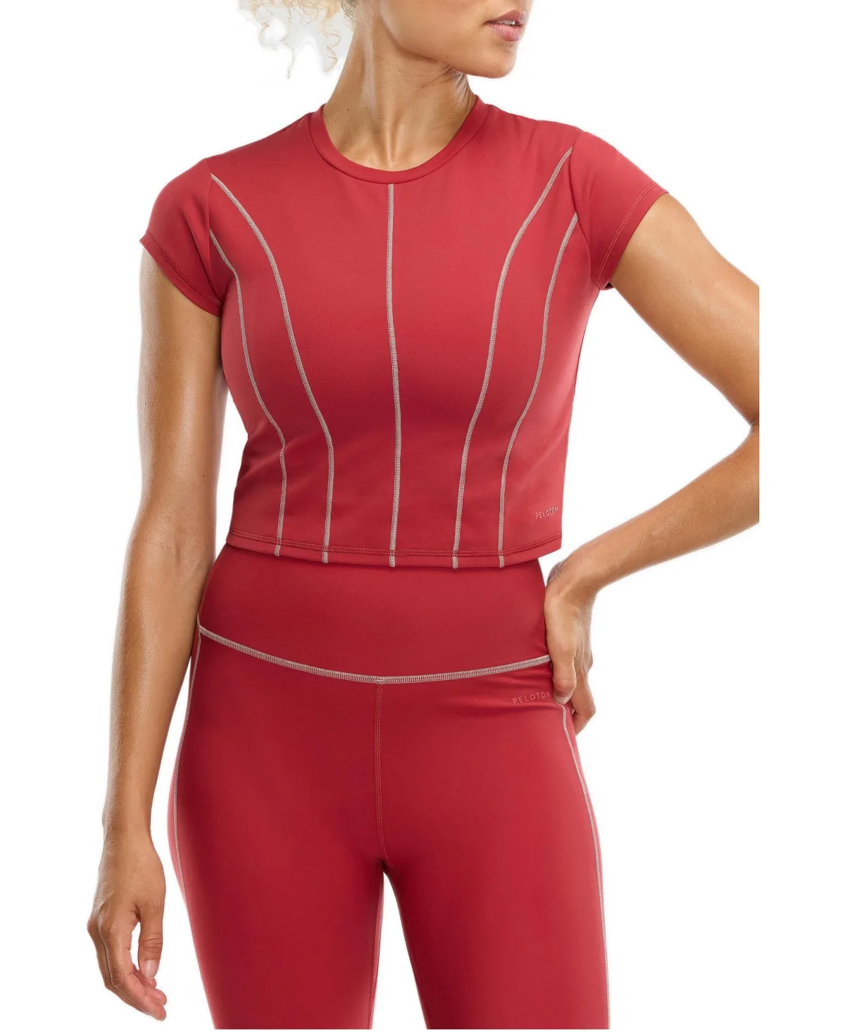 Cadent Slim-Fit Contrast-Seam Short-Sleeve T-Shirt by Peloton