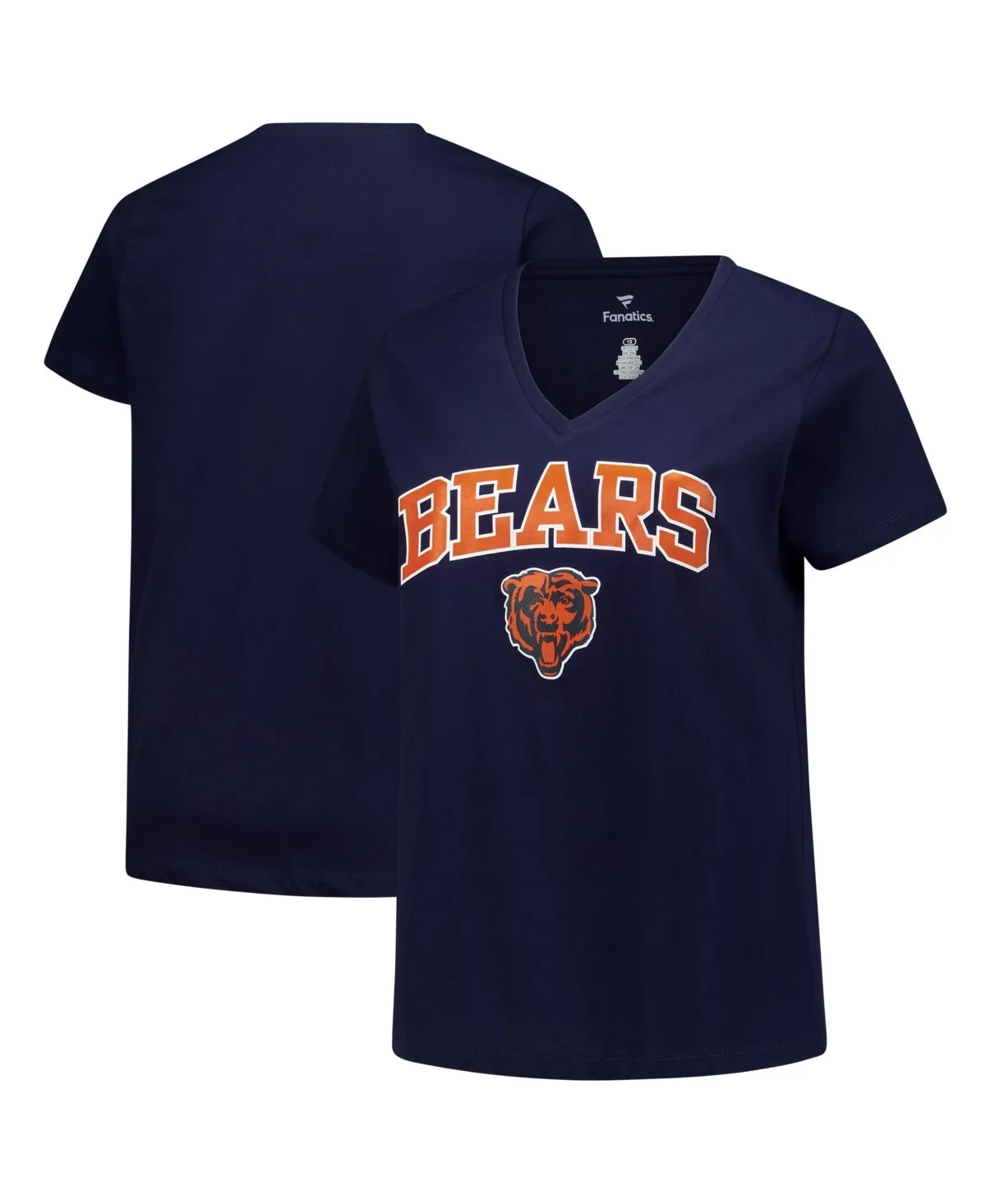 Chicago Bears V-Neck Screen Print T-Shirt by Fanatics