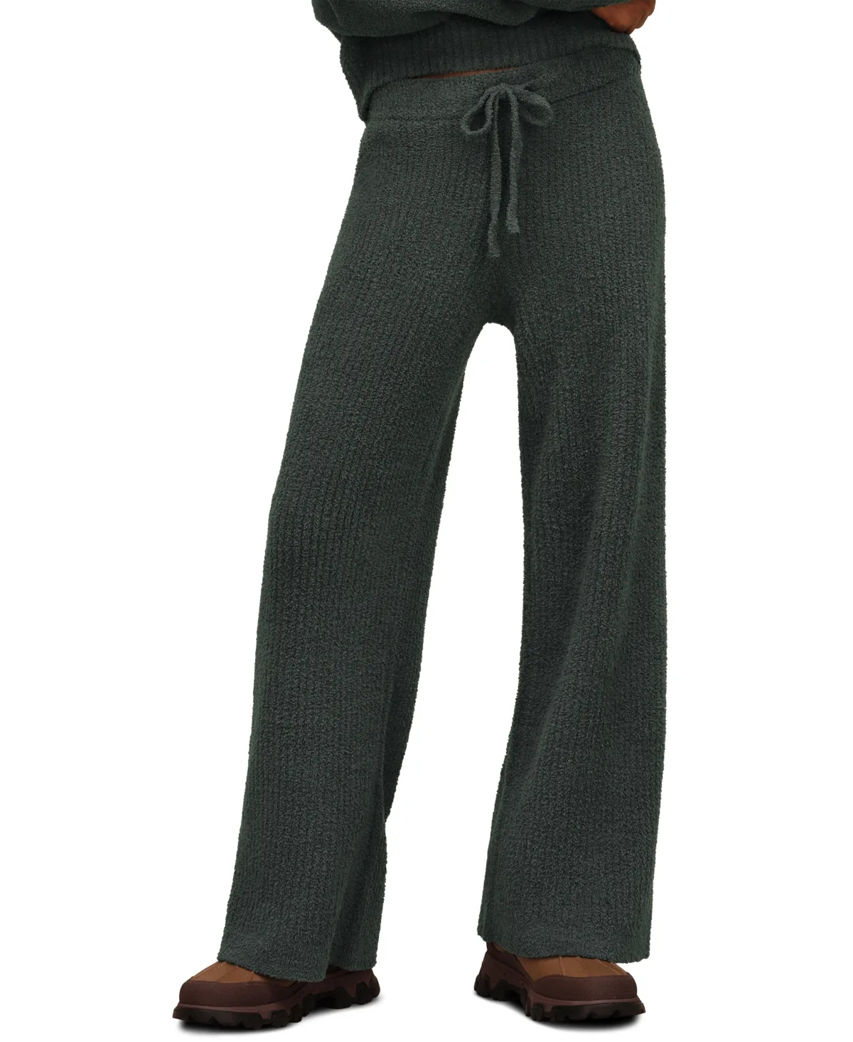 Couria Straight-Leg Rib Mid-Rise Pants