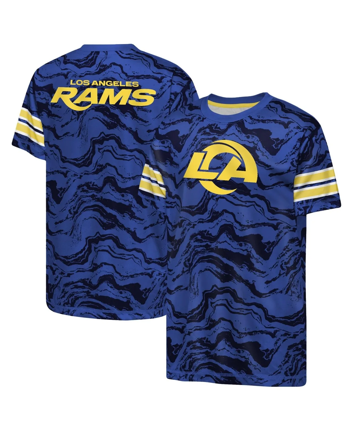 Los Angeles Rams Slant Route Crewneck T-Shirt by Outerstuff