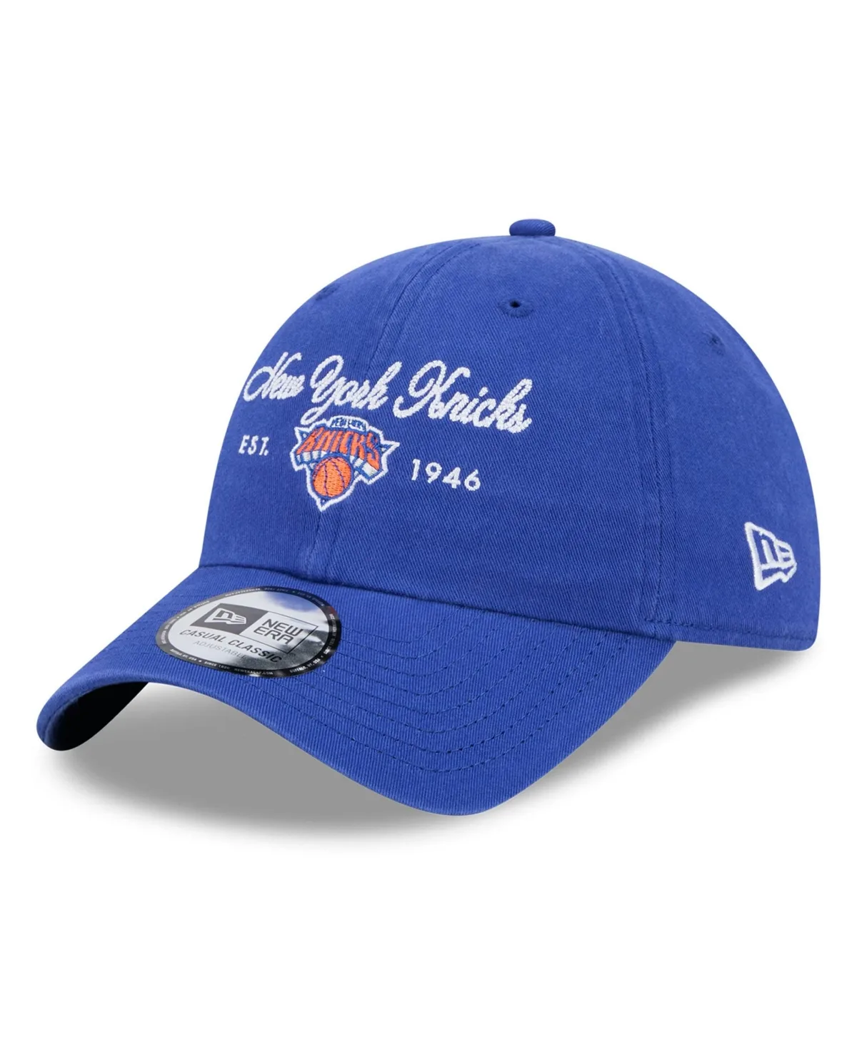 New York Knicks Script Casual Classic Adjustable Hat by New Era