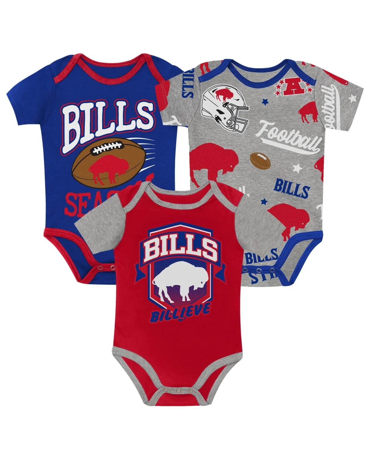 Buffalo Bills First Round Pick Bodysuit, 3-Piece Set by Outerstuff