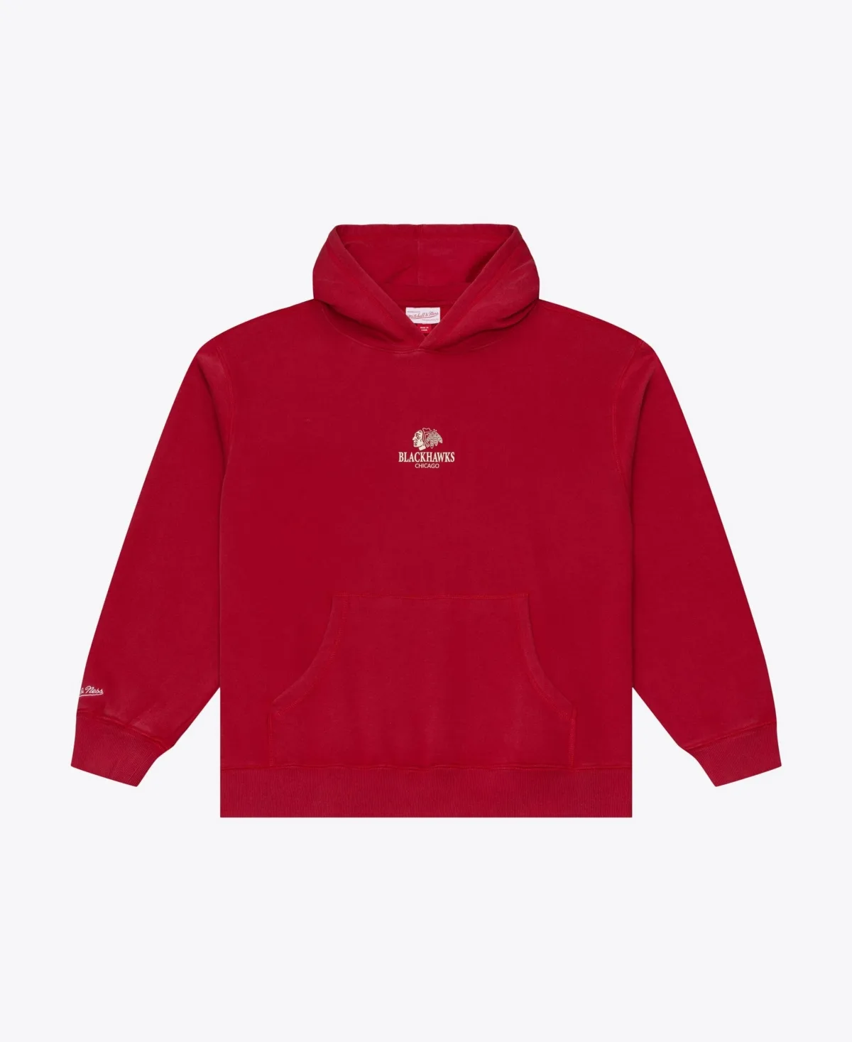 Chicago Blackhawks Core Essentials Fleece-Lined Boxy-Fit Hoodie by Mitchell & Ness