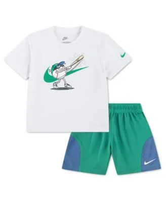Baseball Graphic T Shirt Mesh Shorts 2 Piece Set by Nike