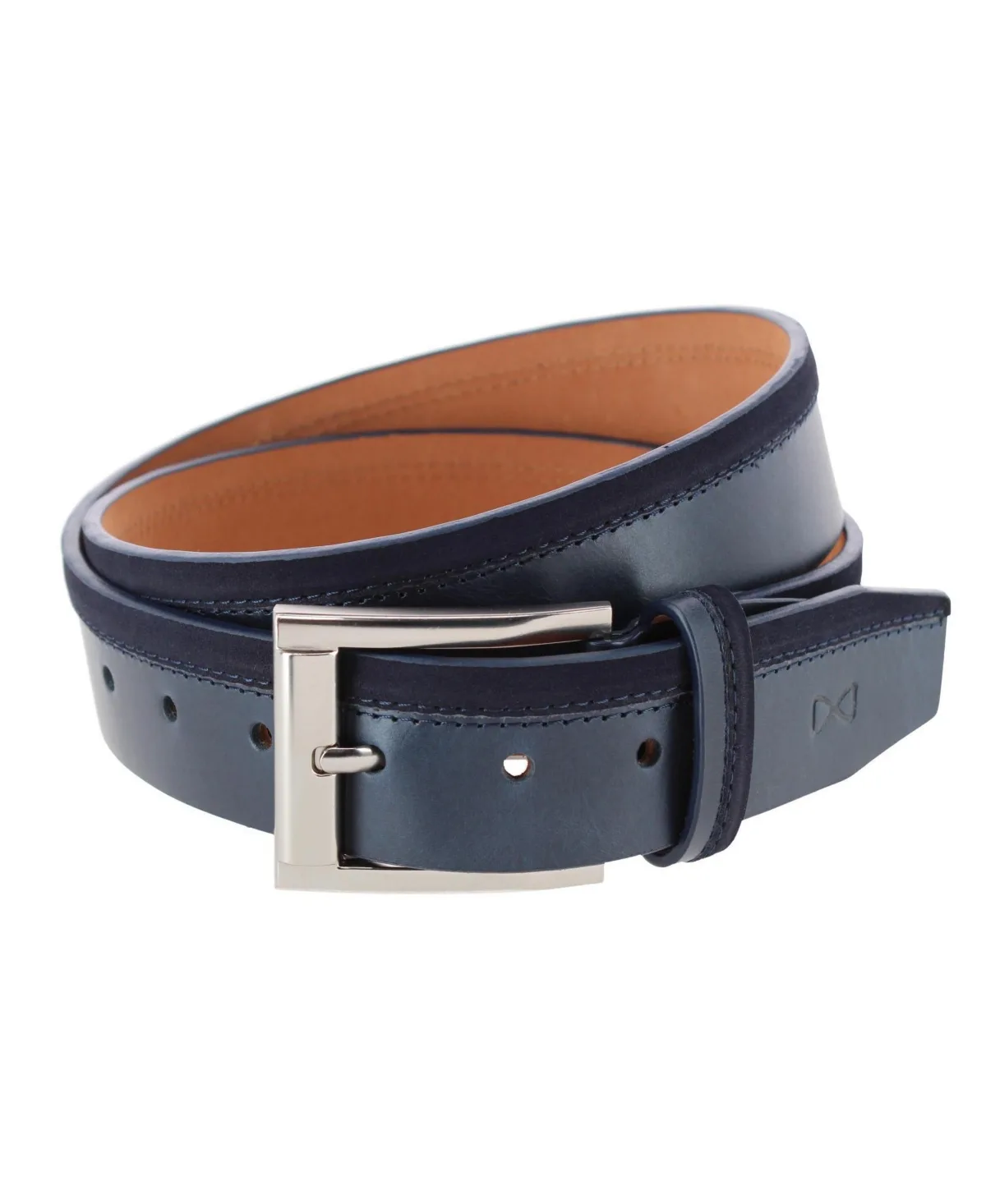 Santiago Mixed Genuine Leather Stitched 38mm Casual Belt by Trafalgar