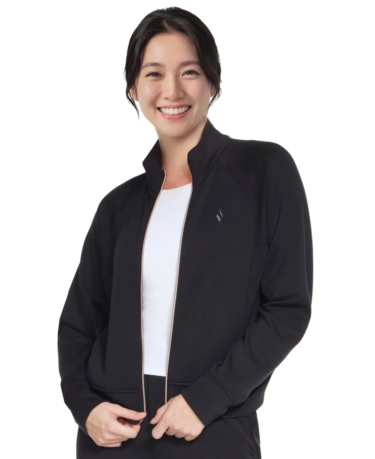 Cozy Luxe Full-Zip Mock-Neck Jacket