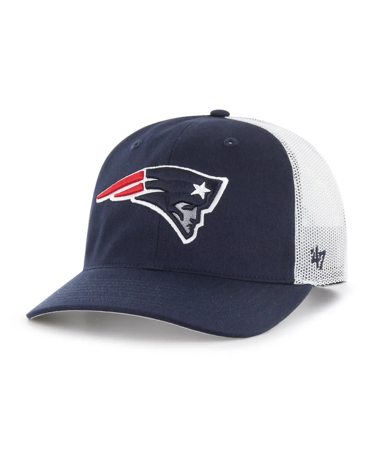 New England Patriots Cotton Twill Trucker Hat by 47 Brand