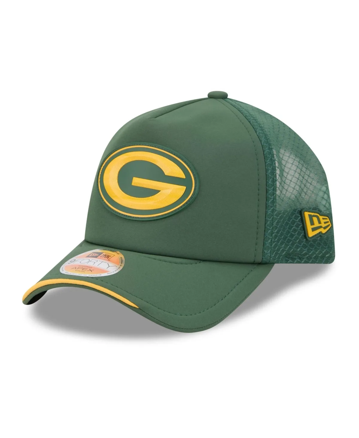 Bay Packers 2026 Sideline Apex 9FORTY Adjustable Trucker Hat by New Era