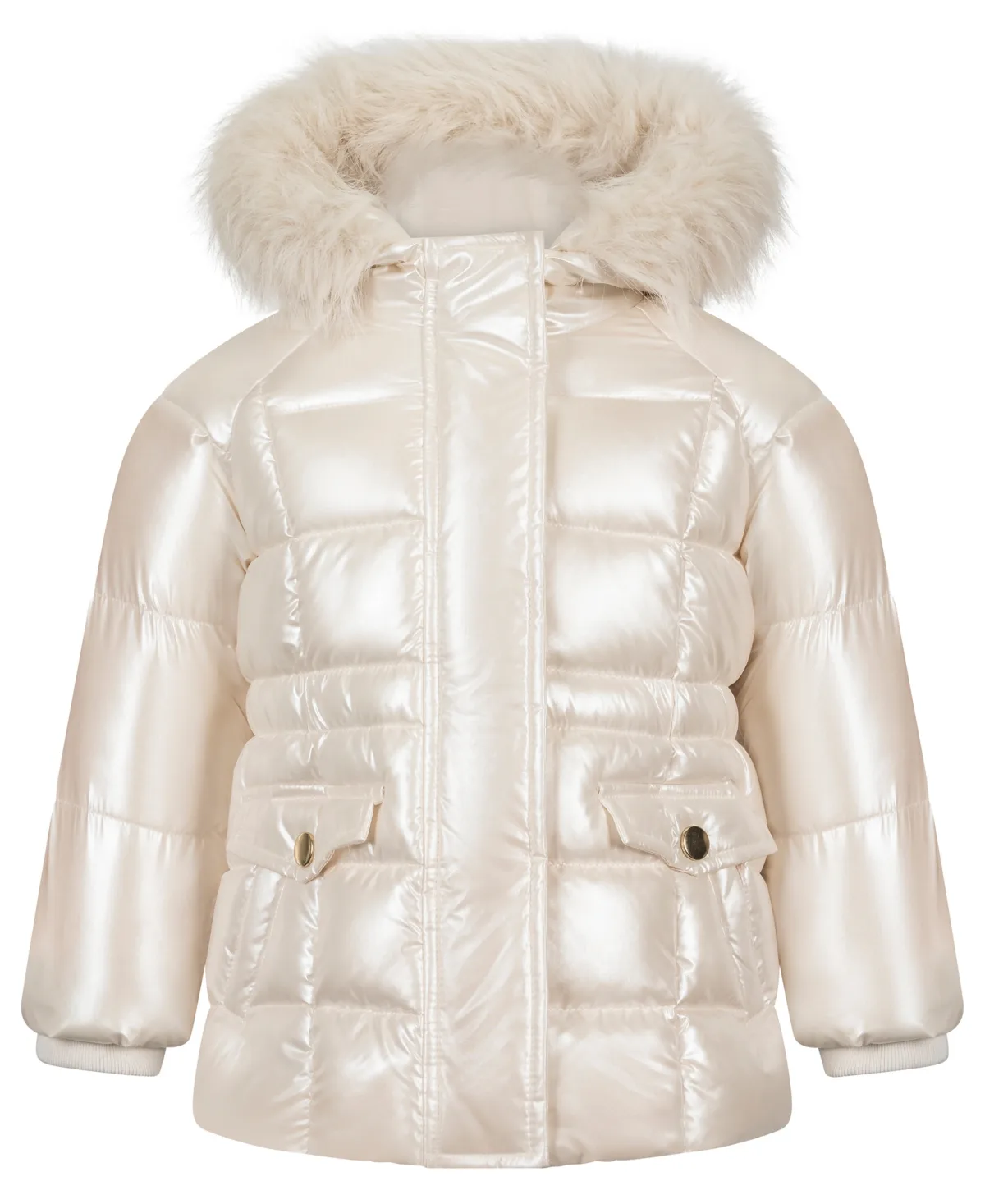 Quilted Shimmer Hooded Jacket by S Rothschild & Co