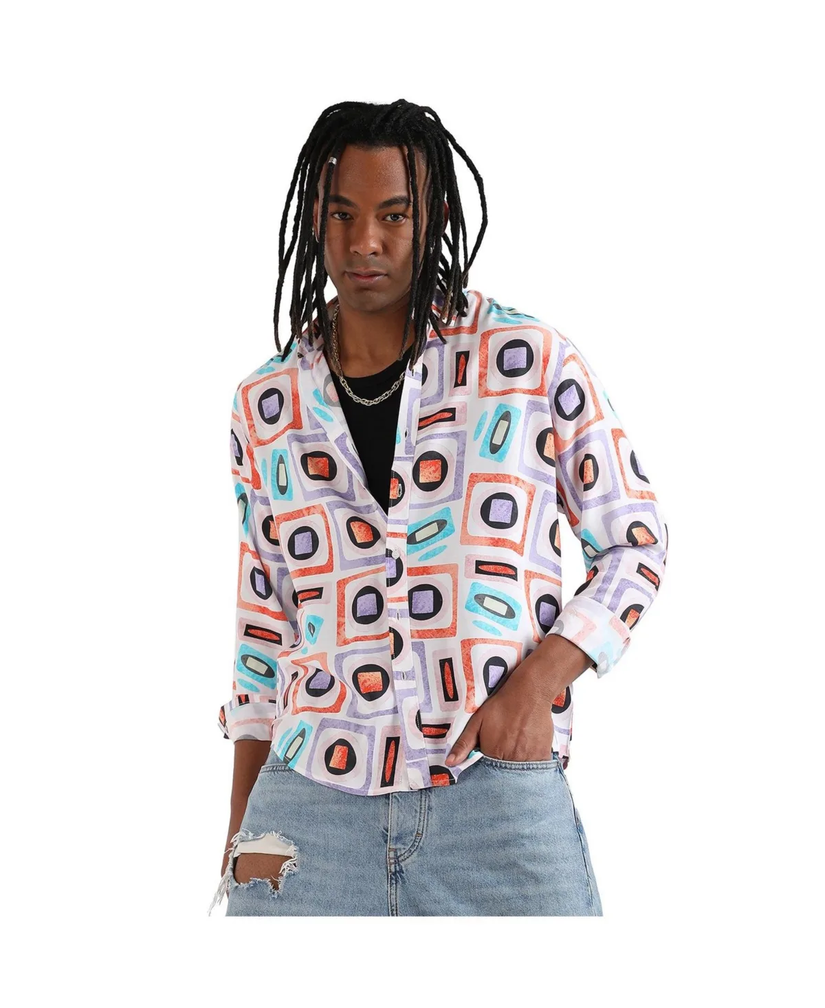 EcoLiva Structural Block Shirt by Campus Sutra