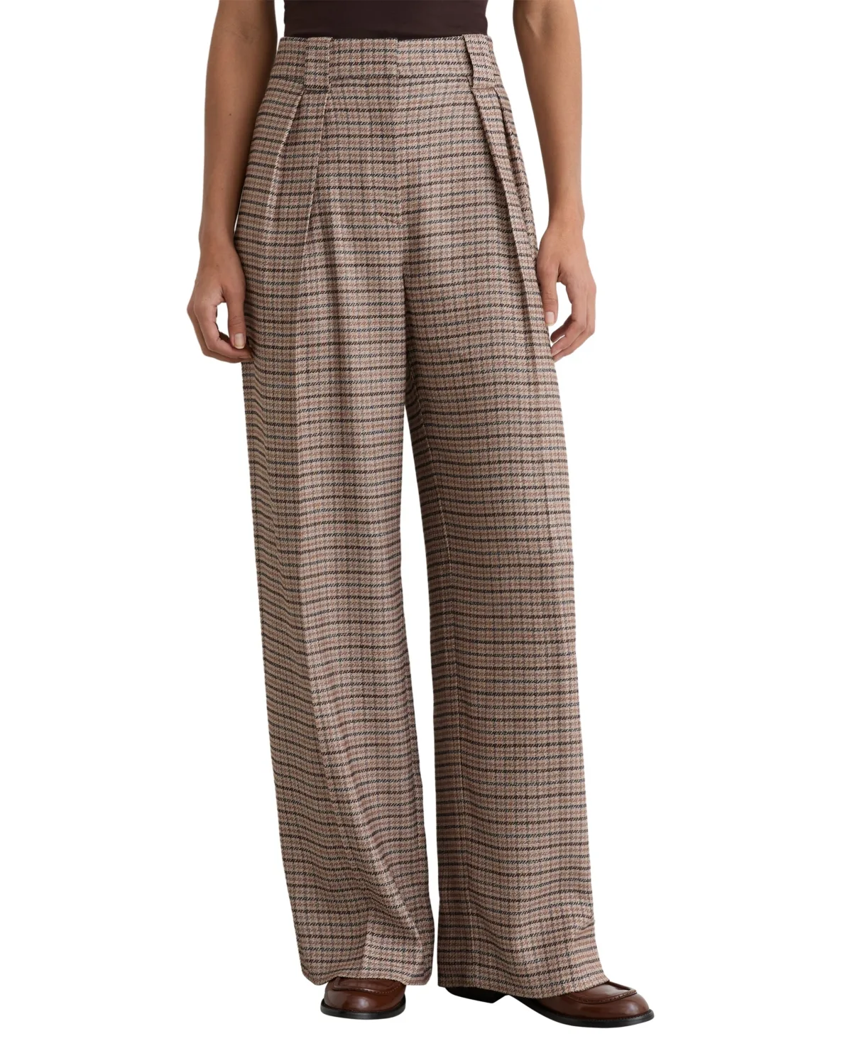 River Wide-Leg Pleated Trousers by Reiss