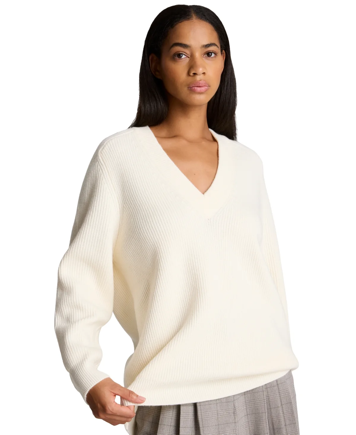 Oversized V-Neck Boyfriend Sweater