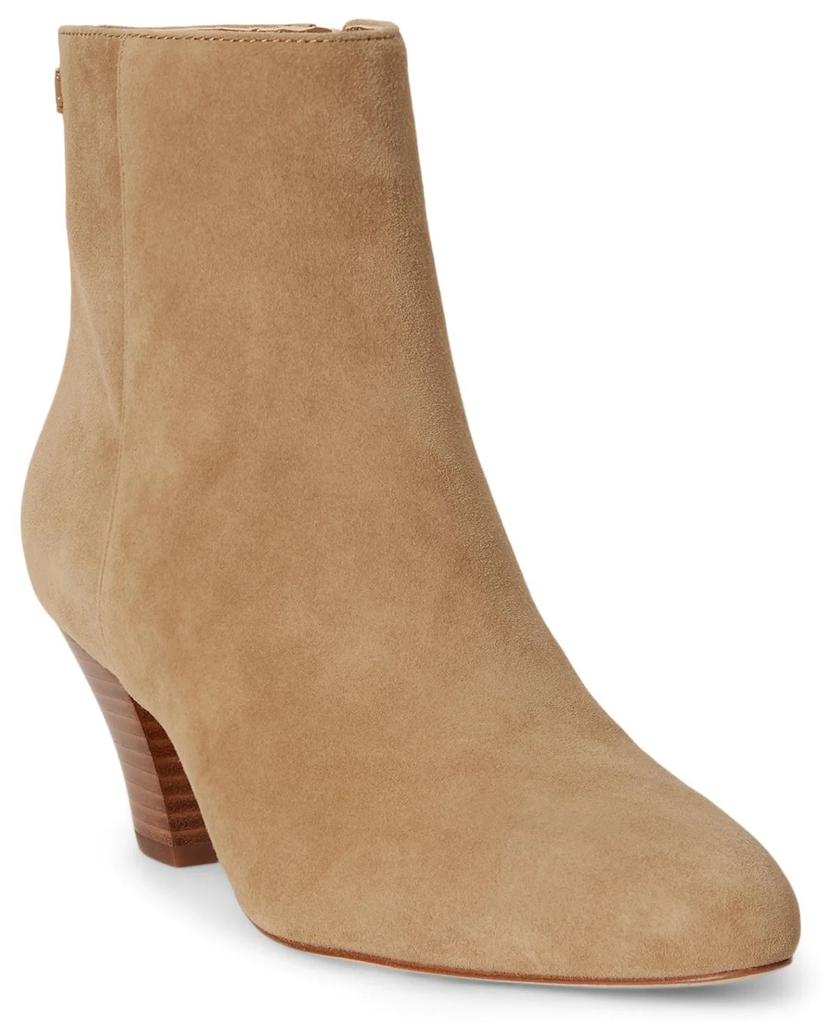 Lauren Ralph Lauren Emersyn Zipper Booties - Camel Suede