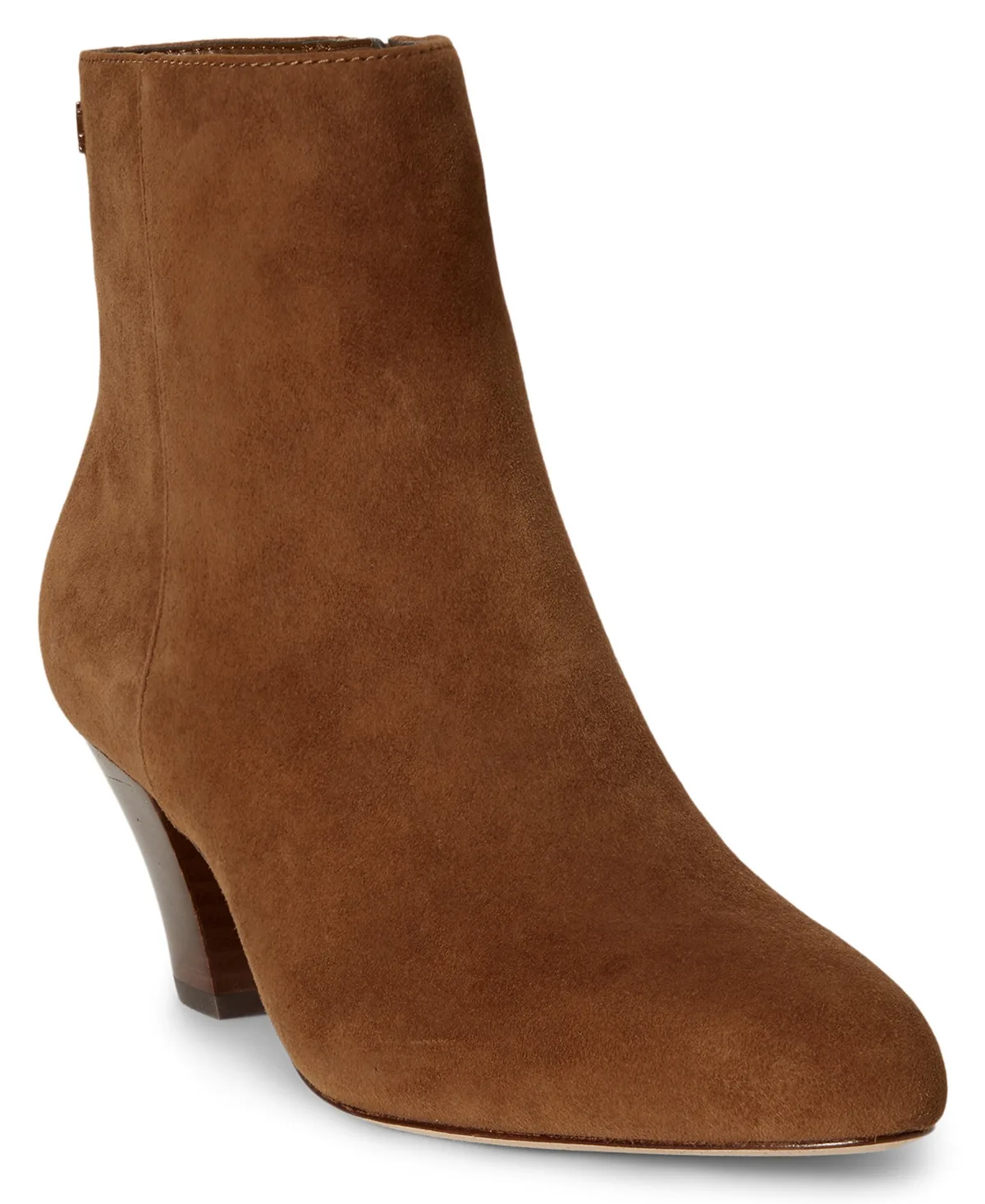 Lauren Ralph Lauren Emersyn Zipper Booties - Camel Suede