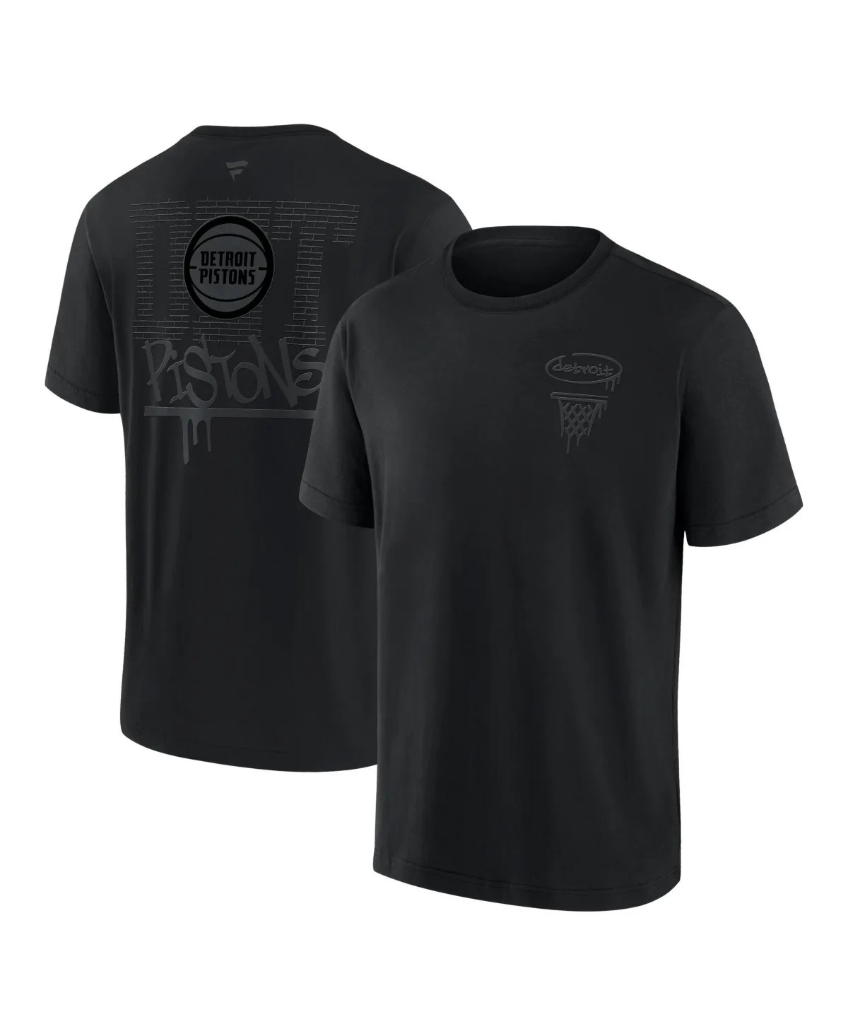 Detroit Pistons Blackout Classic Fit T-Shirt by Fanatics
