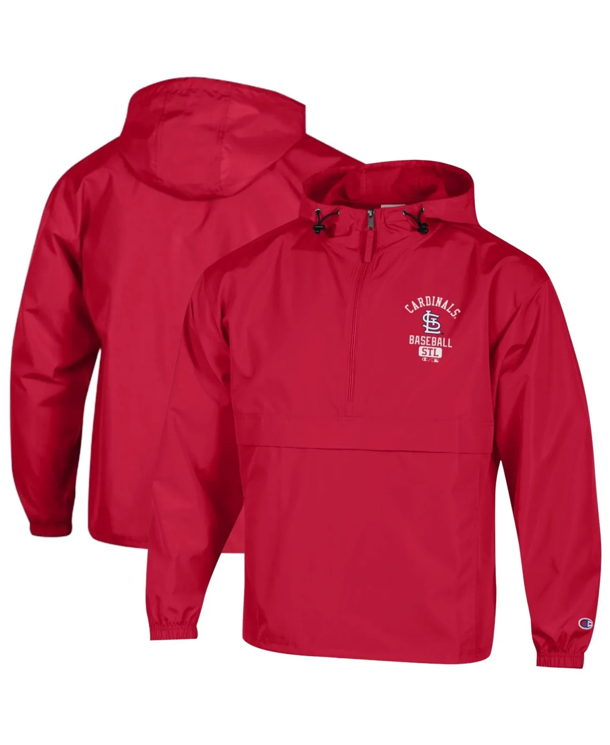 St. Louis Cardinals Packable Windbreaker Half-Zip Sweatshirt by Champion