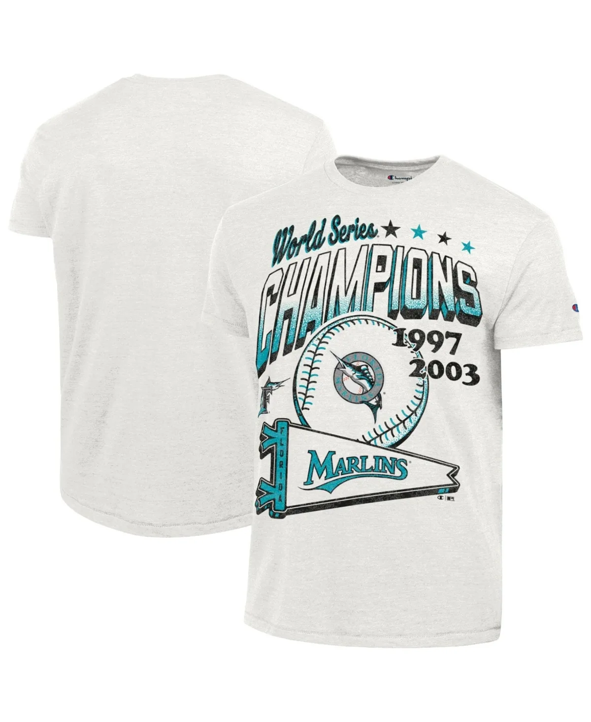 Miami Marlins Winning Tradition Cooperstown Collection Tri-Blend T-Shirt by Champion