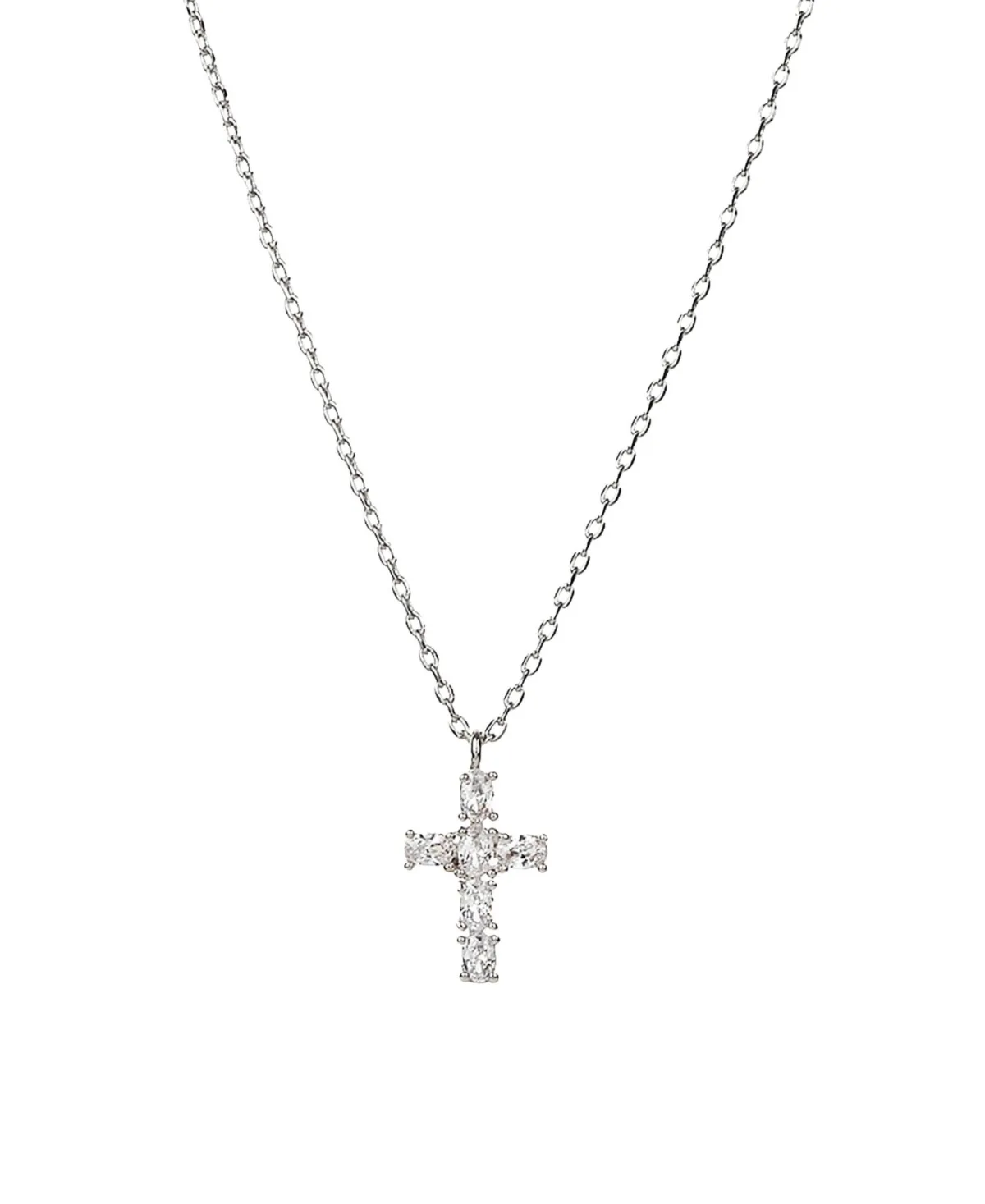 Josh & Chloe Evelina Crystal Cross Necklace 14k Gold Plated Everyday Style by Chloé