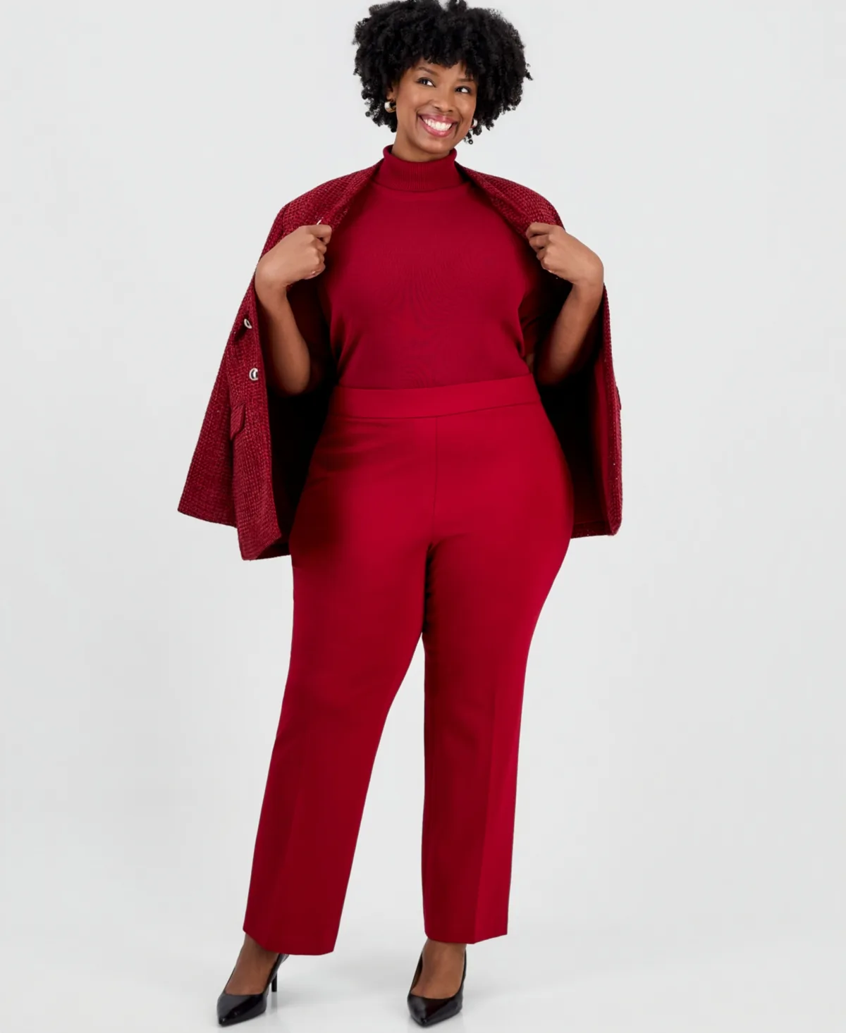 Slash Pocket Straight-Leg Trouser by Anne Klein