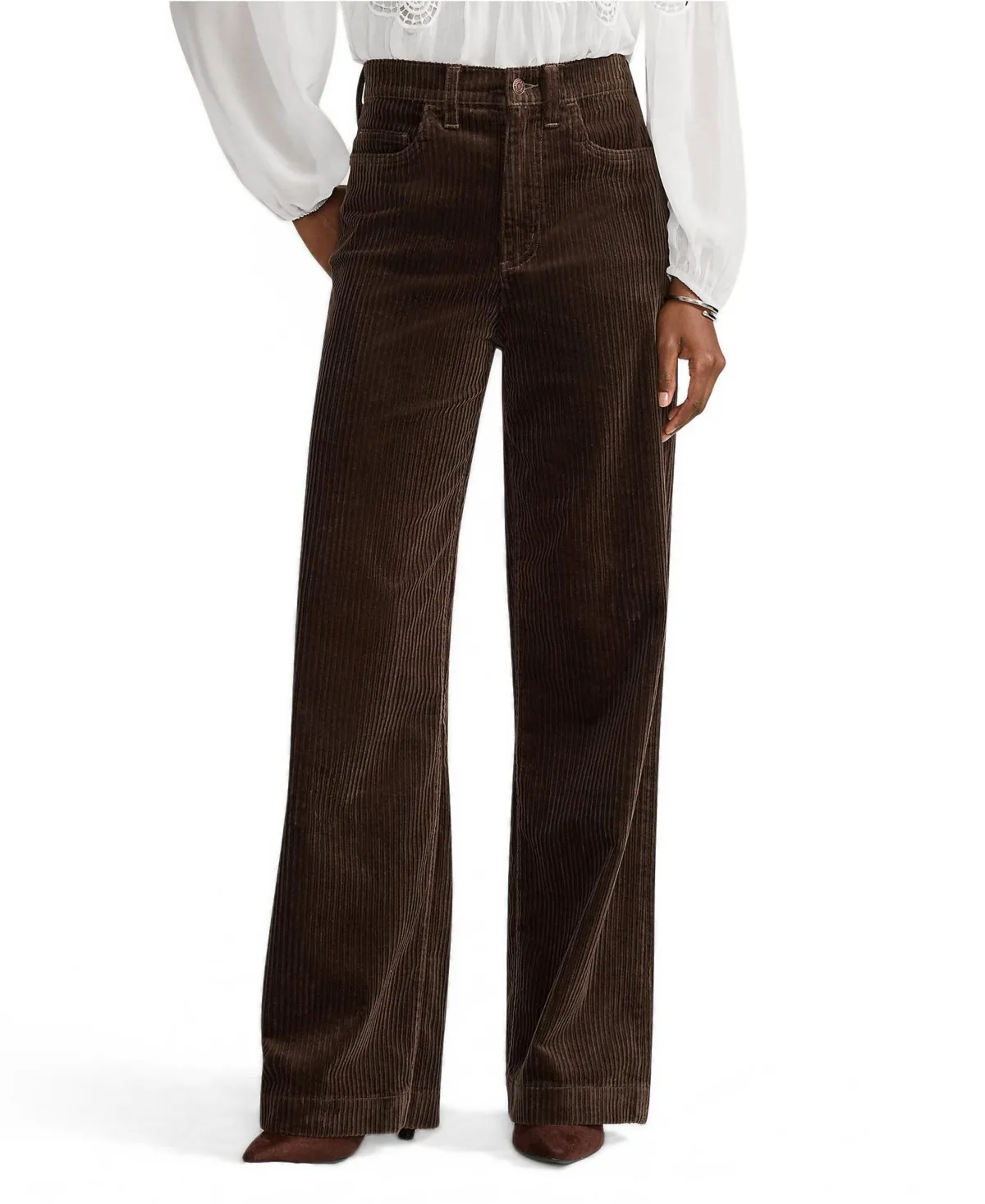 High Rise Wide Leg Corduroy Pants